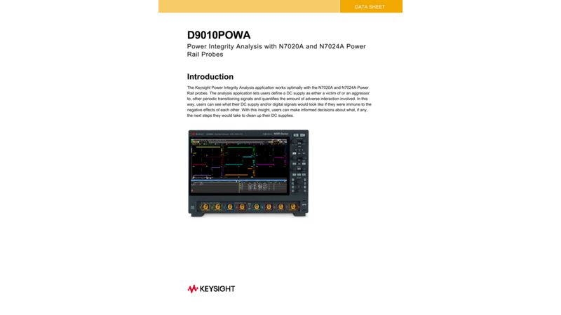 D9010POWA Power Integrity Analysis Software | Keysight